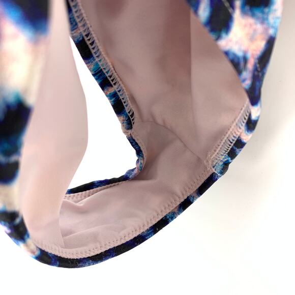 Victoria's Secret Swimsuit Women's S Leopard Print One-Piece Blue Lace Up Back - Picture 5 of 8